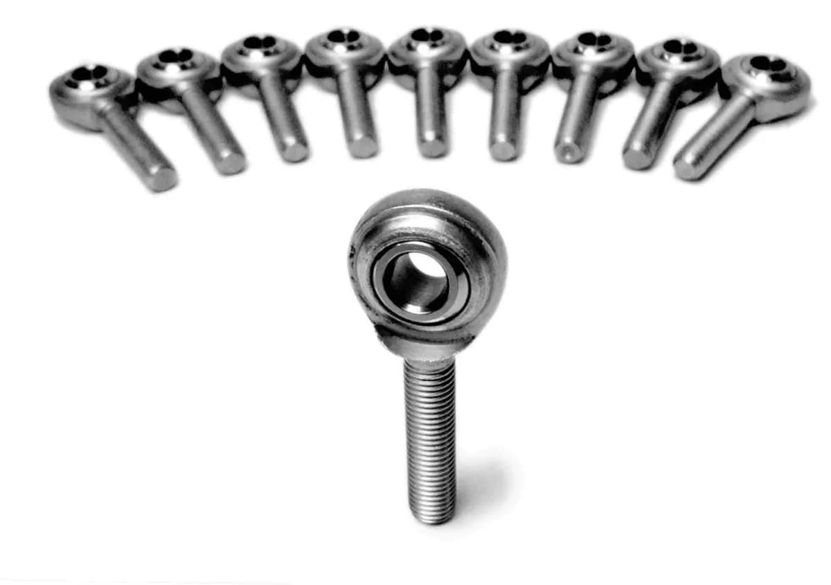 Steinjäger Inch Male Rod Ends 3/8-24 LH Steel Housing, Bronze Race 10 Pack