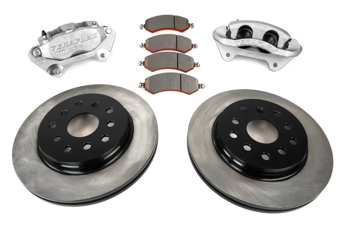 Big Brake Kit JK Front Complete Big Calipers Plain Rotors 13.3in