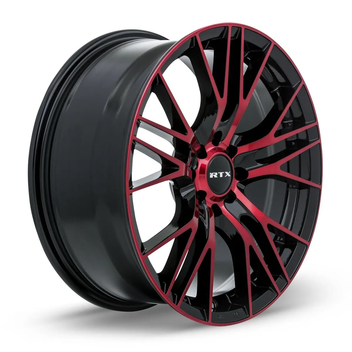 Vertex 17x7.5 5x114.3 Et40 C73.1 Black Machined Red