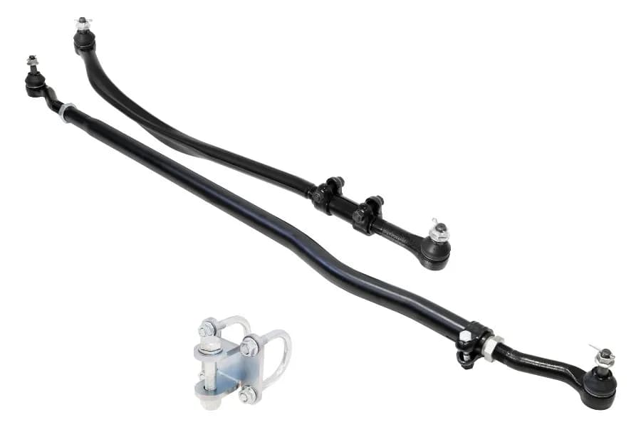 Currectlync®Steering System; Bolt on; Incl. Heavy Duty Steering Stabilizer Shock Mounting Kit; 1.5 in. Diameter Tube Tie Rod/Forged Drag Link/Forged Tie Rod Ends;