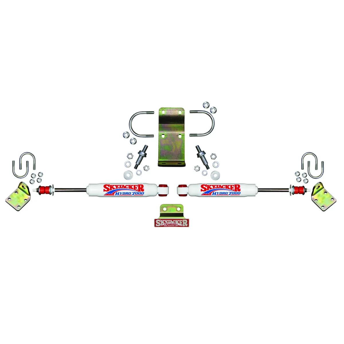 Steering Stabilizer Dual Kit Hardware Boots Not Incl. Due To Clearance Issues White Skyjacker