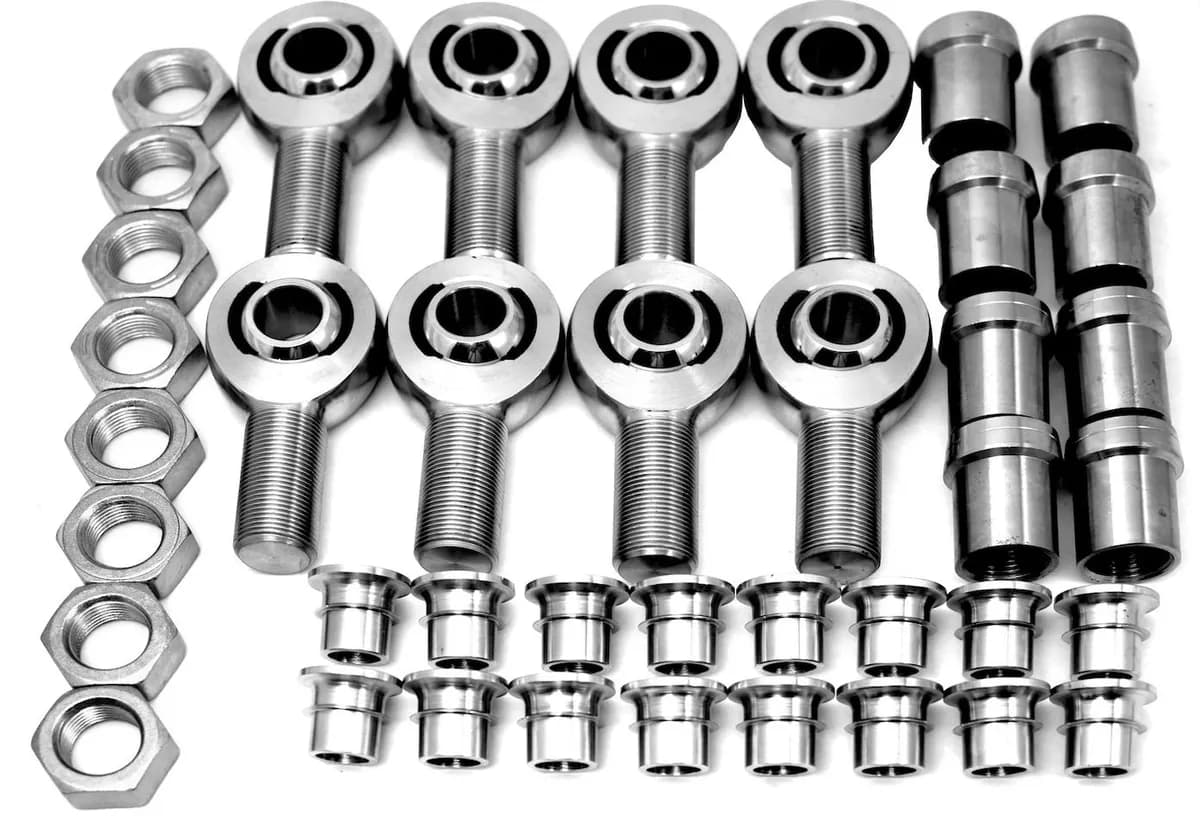 Builders Kit 1.25-12 x 1 RH and LH Chrome Moly Housing, Nylon Race Fits 1.500 ID Tubing 3/4 Insert Bore Size