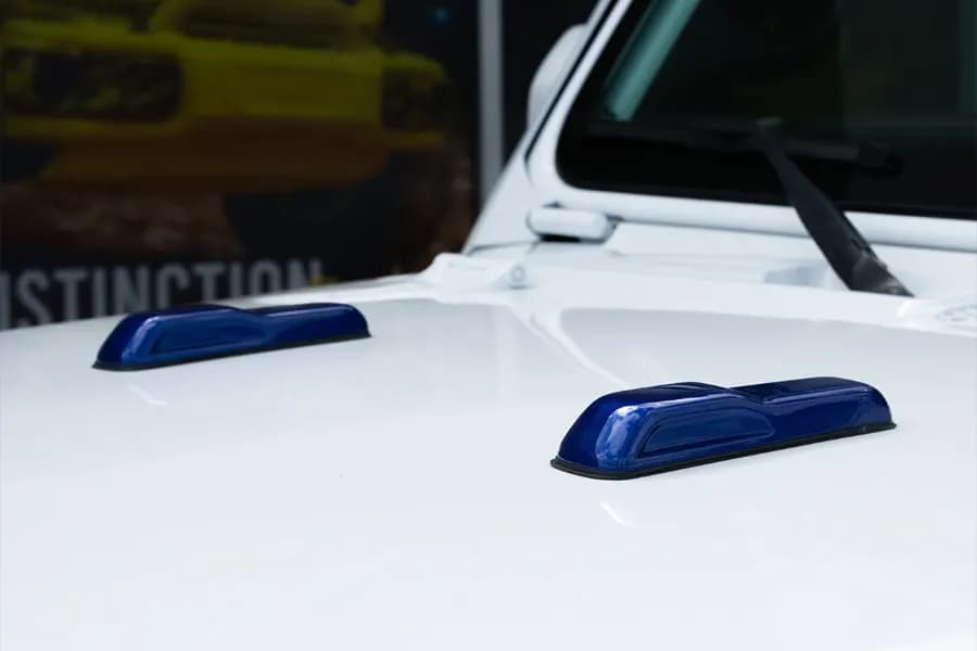 Distinction Applied 2018 - 2025 Jeep Wrangler Gladiator Jeep Wrangler JL / Gladiator Hood Bumper Cover - Ocean Blue DA_JL_HBMPR_PBM