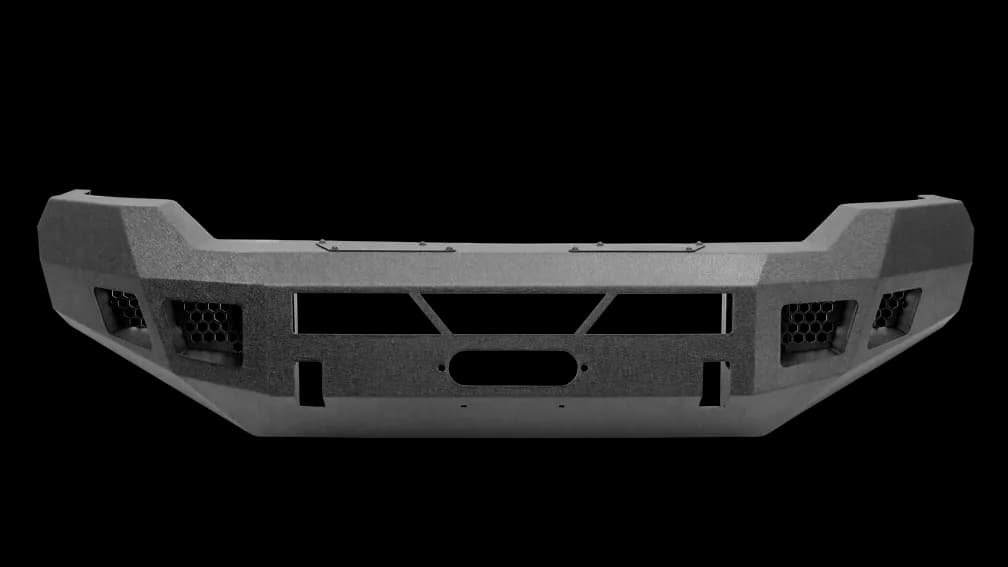 ECO-Series Front Winch Bumper; 1/8 in. Steel Plate w/1/4 in. Winch Plate; Textured Black;