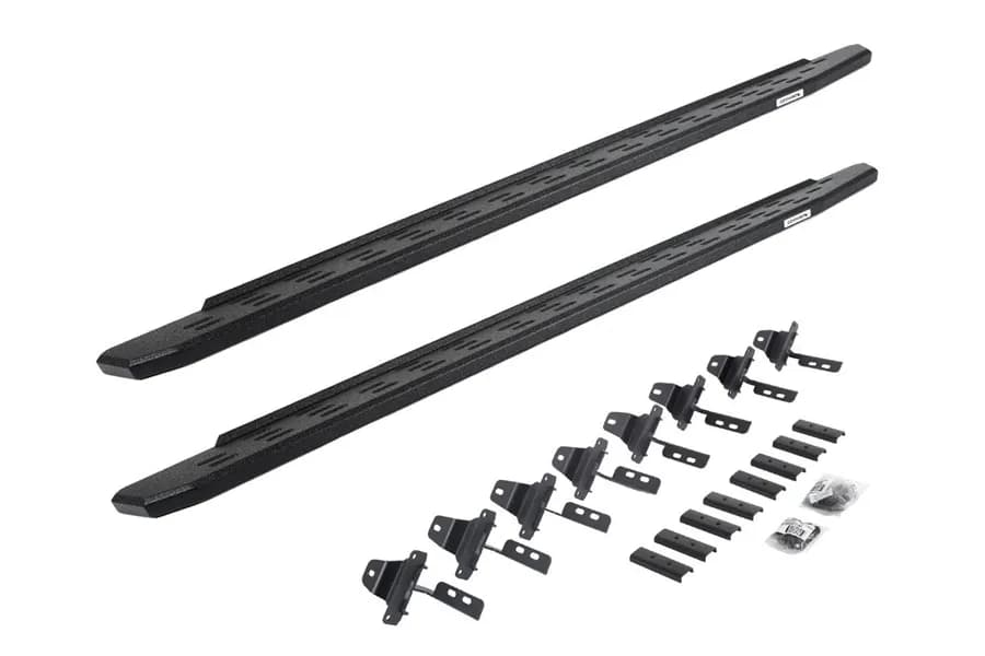 Go Rhino 69651687T - RB30 Running Boards with Mounting Bracket Kit - Protective Bedliner Coating