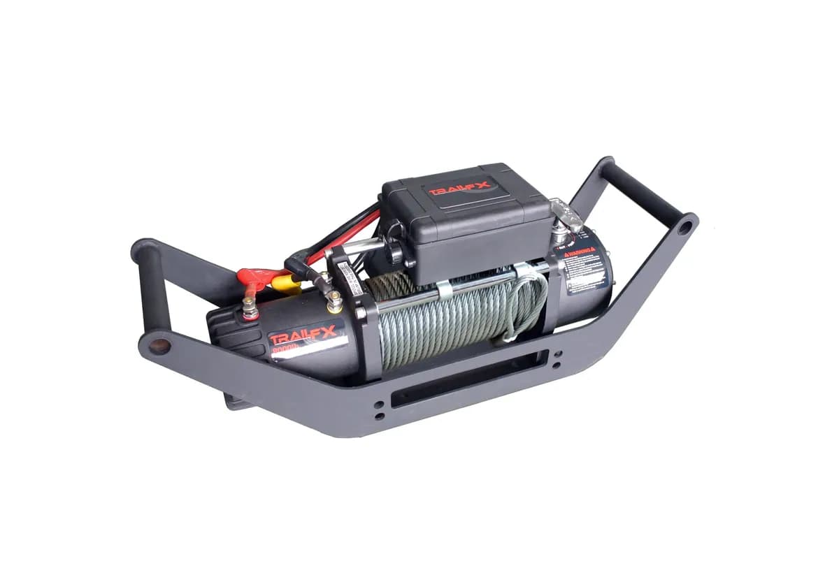 TrailFX WA018 Winches updated To 12K Lbs 2 In Receiver Mount Text Pwdr Ctd W/Hitch Pin & Clip