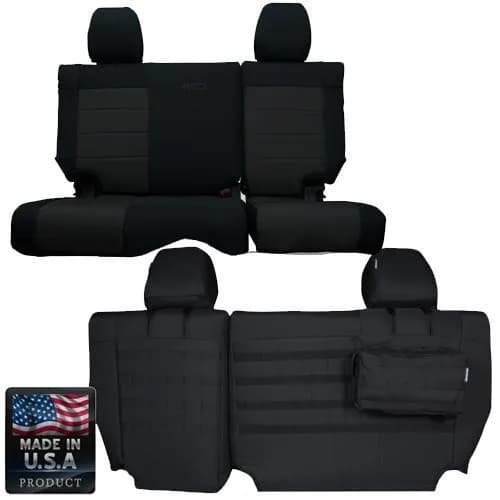 Rear Bench Tactical Seat Covers for Jeep® Wrangler JKU 2008-10 4 Door w/ MOLLE | Bartact®