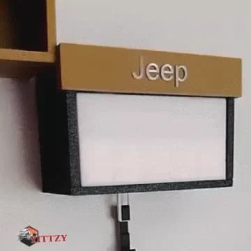 Jeep Grille Garage Door Key Holder - Customizable Wall Mount Organizer