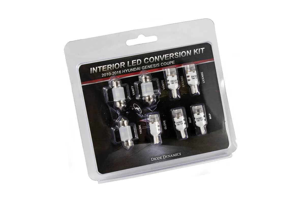 2010-2016 Hyundai Genesis Coupe Interior Kit Stage 2 Cool White Diode Dynamics