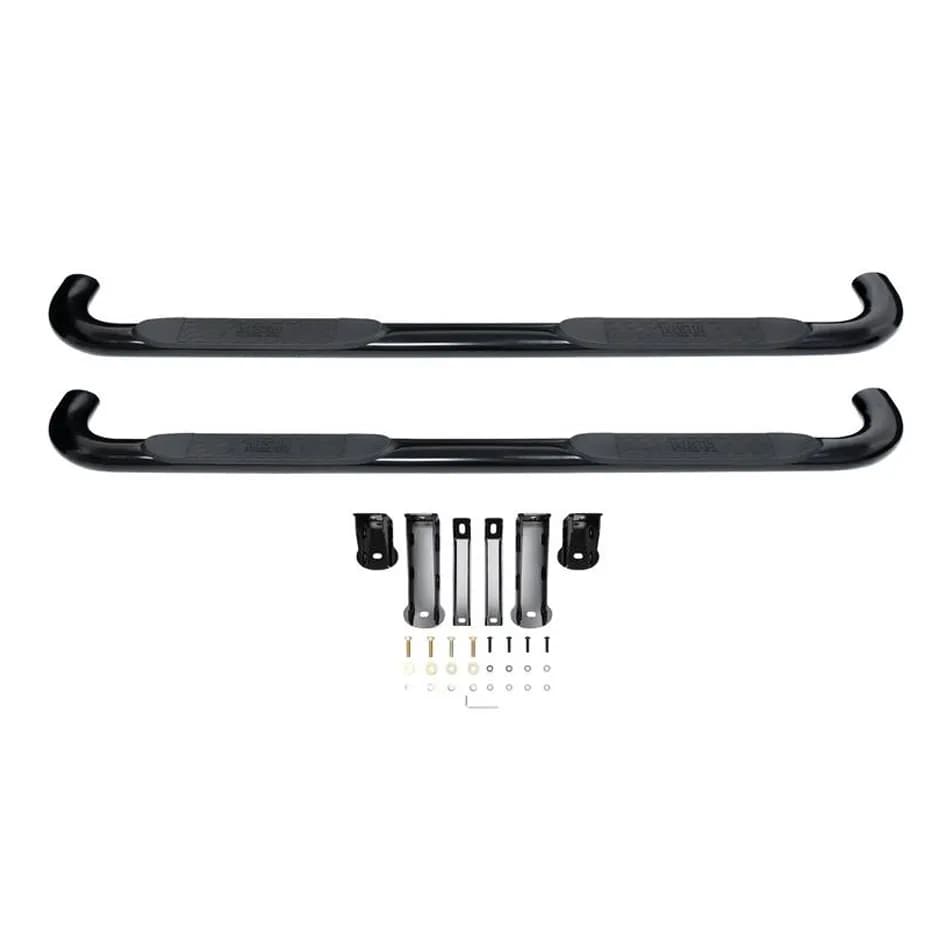 Platinum 4 Oval Nerf Step Bars Black SilveradoSierra 1500 Crew Cab 2019