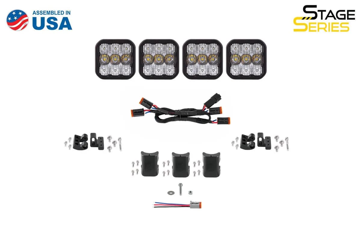 Diode Dynamics - SS5 Pro Universal CrossLink 4-Pod Lightbar White Combo