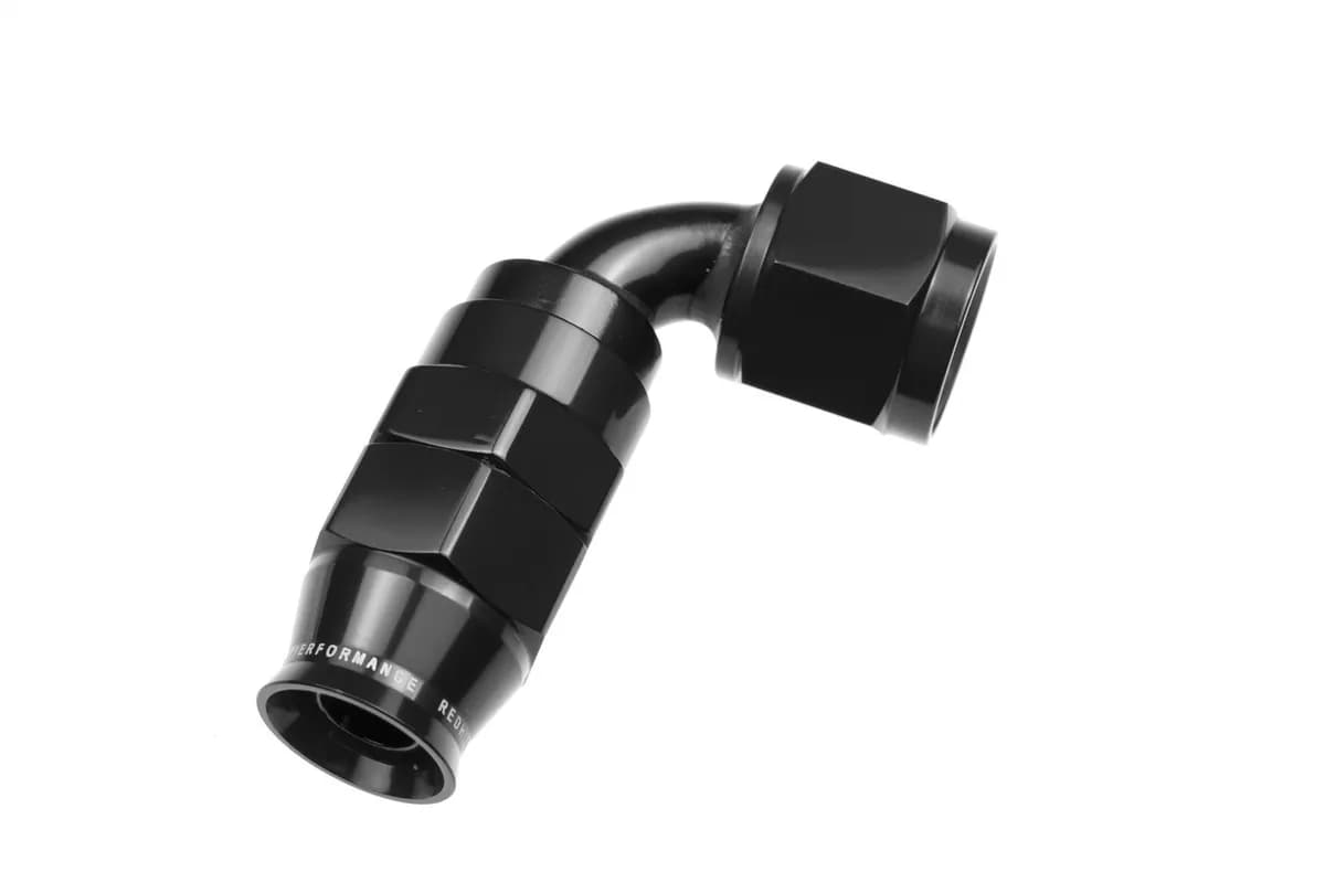 12AN 90 Degree PTFE Reusable Hose End Black