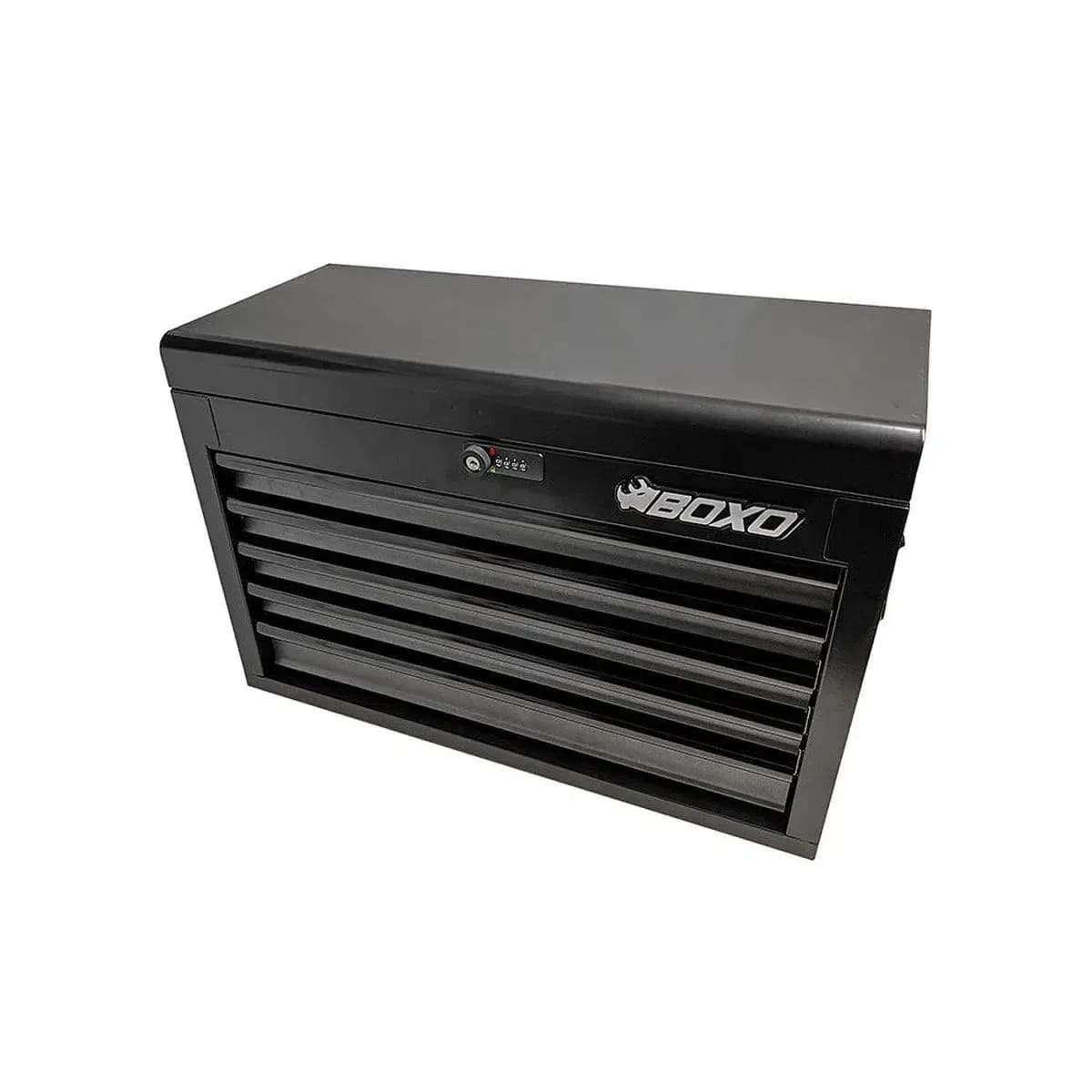 26in 5drawer Portable Steel Tool Box Black