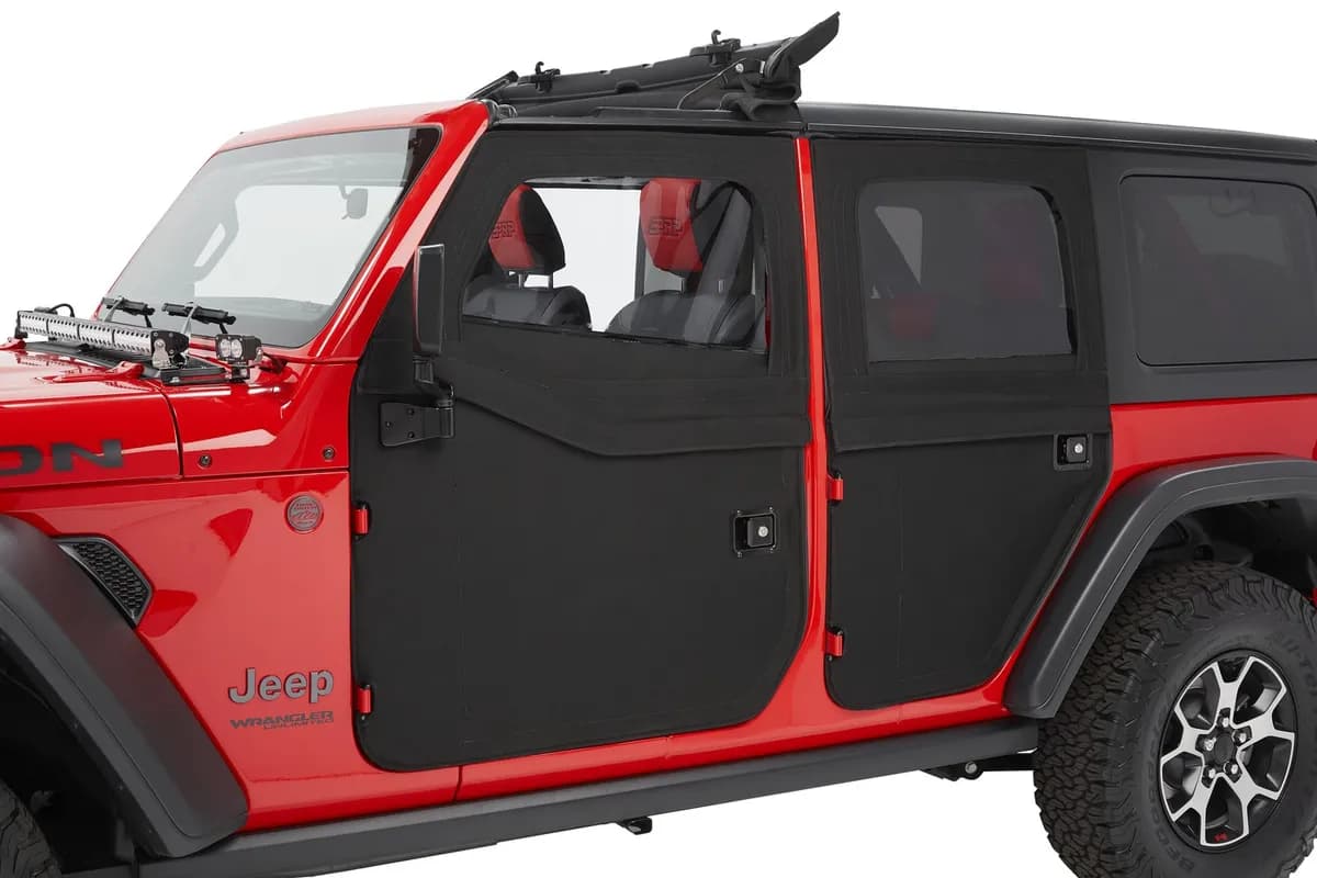 18c Wrangler Jl; Front Doors;w/Factory Door Surrounds & Door Strikers Full 2piece Fabric Doors