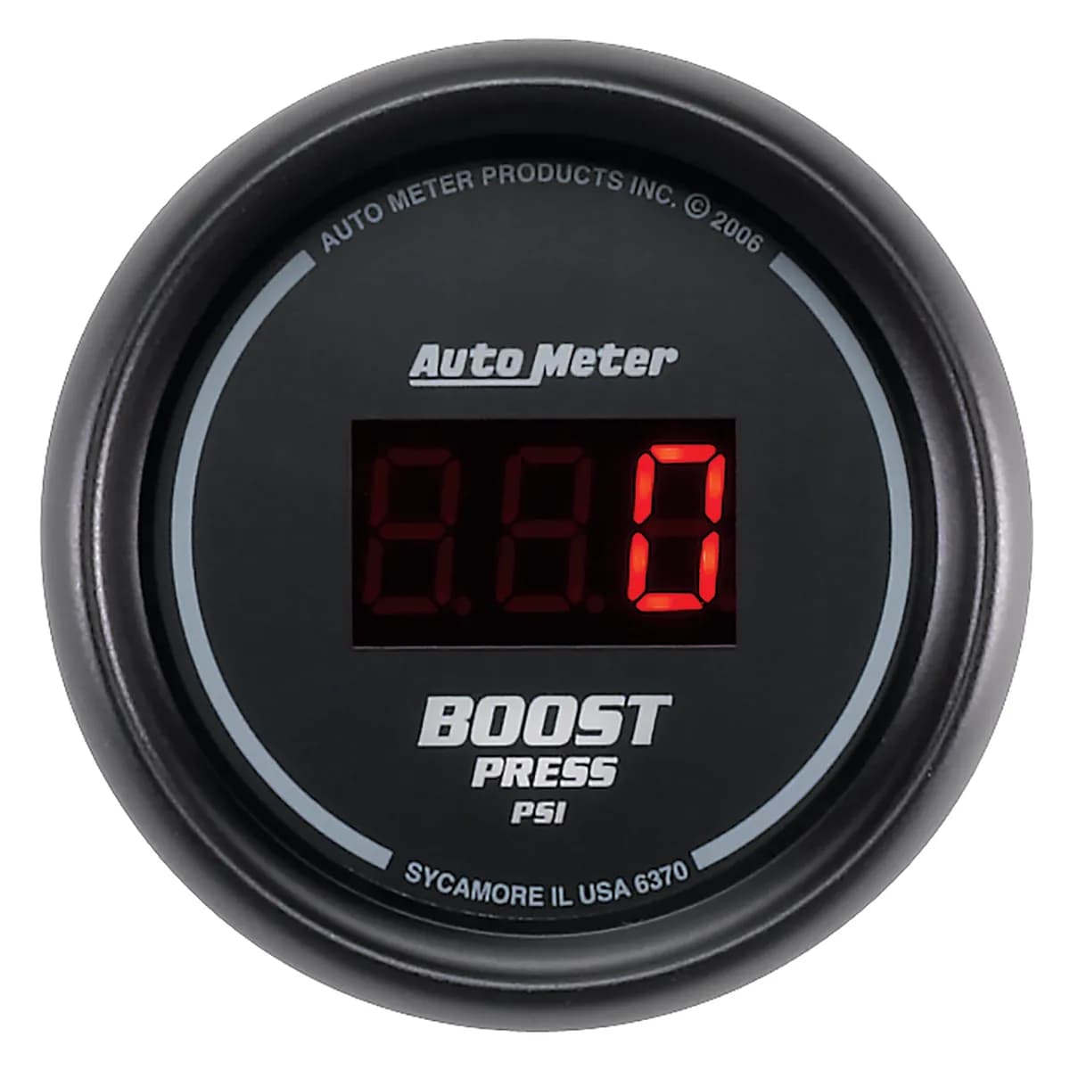 Gauge, Boost, 2 1/16", 60psi, Digital, Black Dial w/ Red LED
