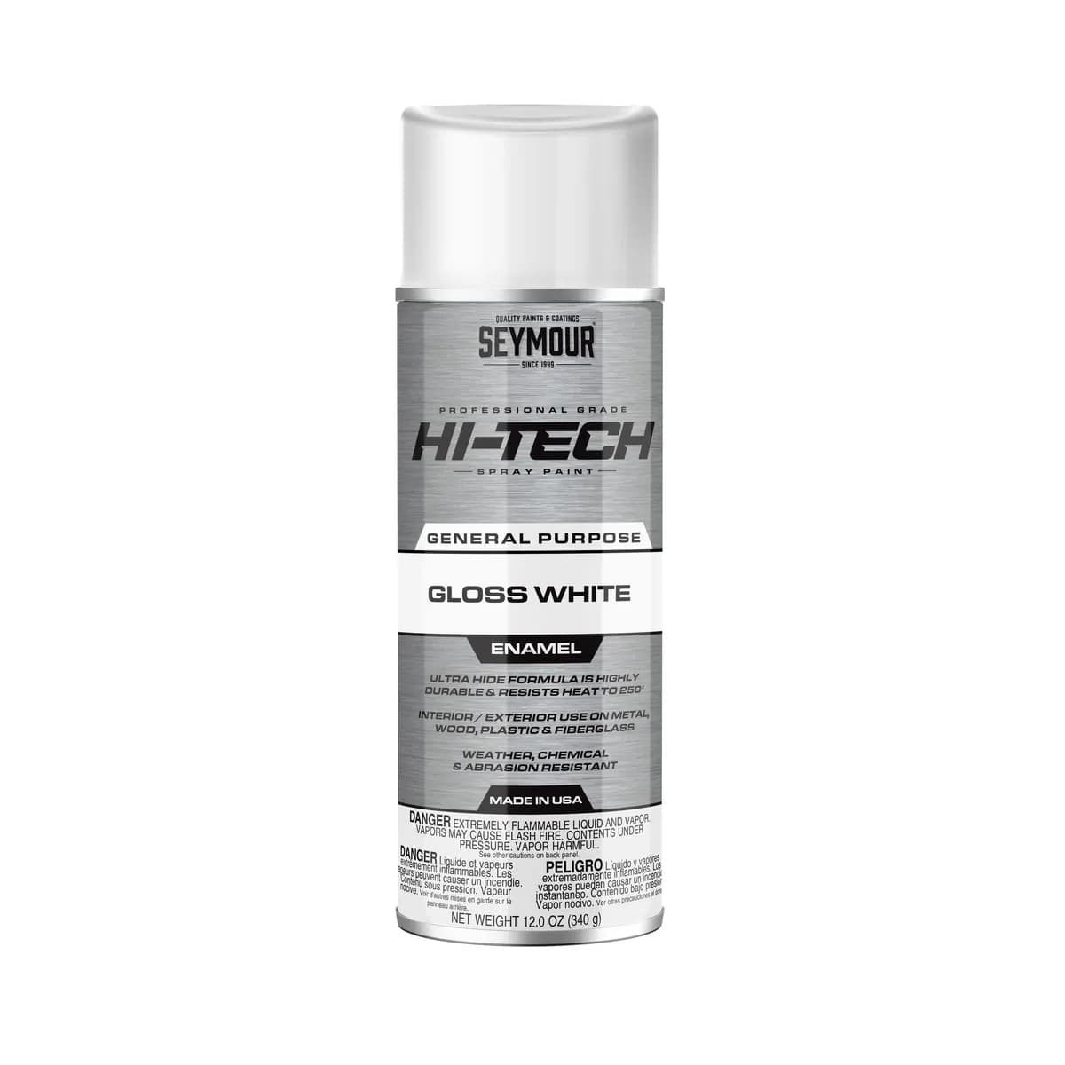 Seymour 16-113 Hi-Tech General Purpose Enamel Gloss White 12 oz 16-113