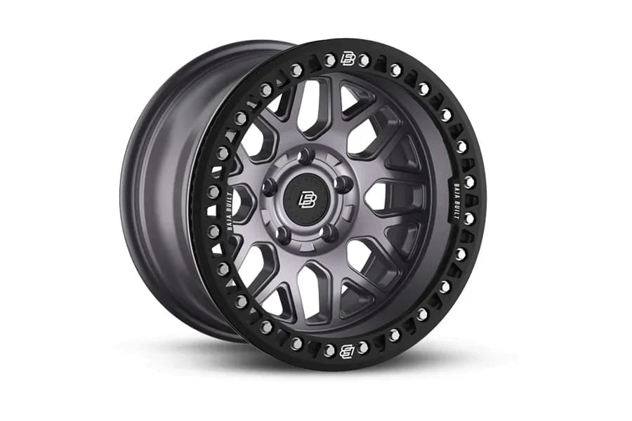 Baja Built Lite Brite OUTLAW Cast Beadlock Wheel, 17x9 5x5 -38mm - Satin Graphite - JT/JL/JK