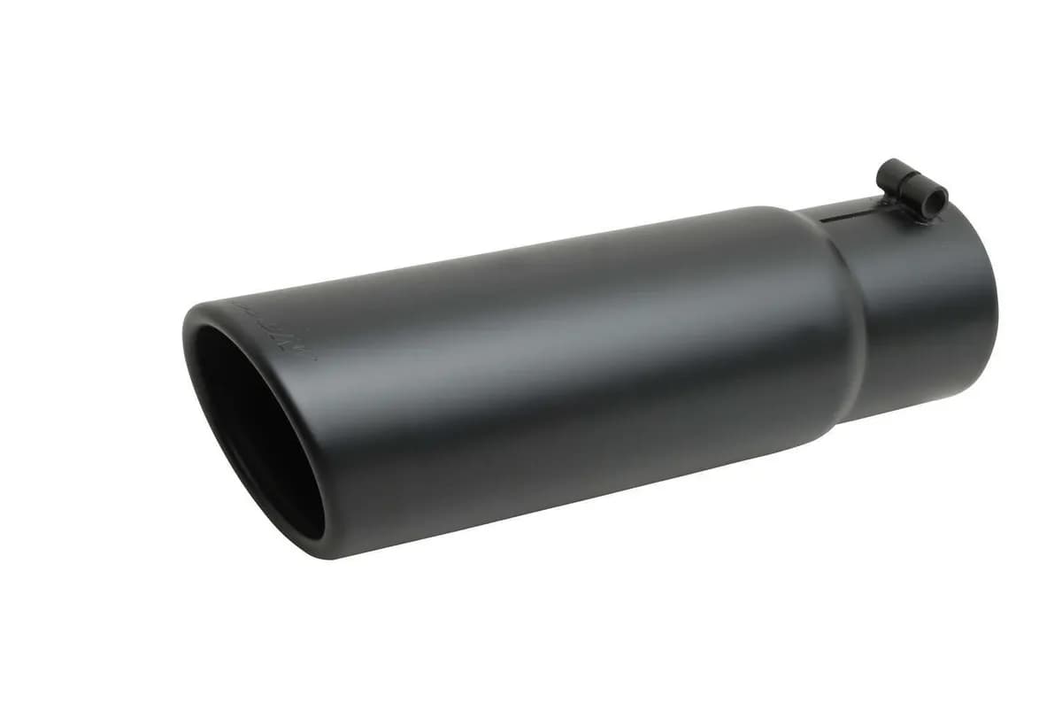 Gibson Performance Exhaust 500641-B Stainless Steel Tip>Rolled Edge Angle Tip