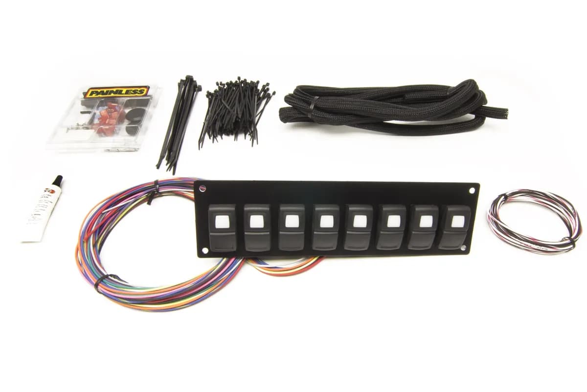 Track Rocker 8 Switch Customizable Panel Dash Mount