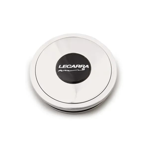 Horn Button; Fits w/MK4/9 Wheel Steering; Billet Aluminum; Single Contact; w/Lecarra Logo; Polished;