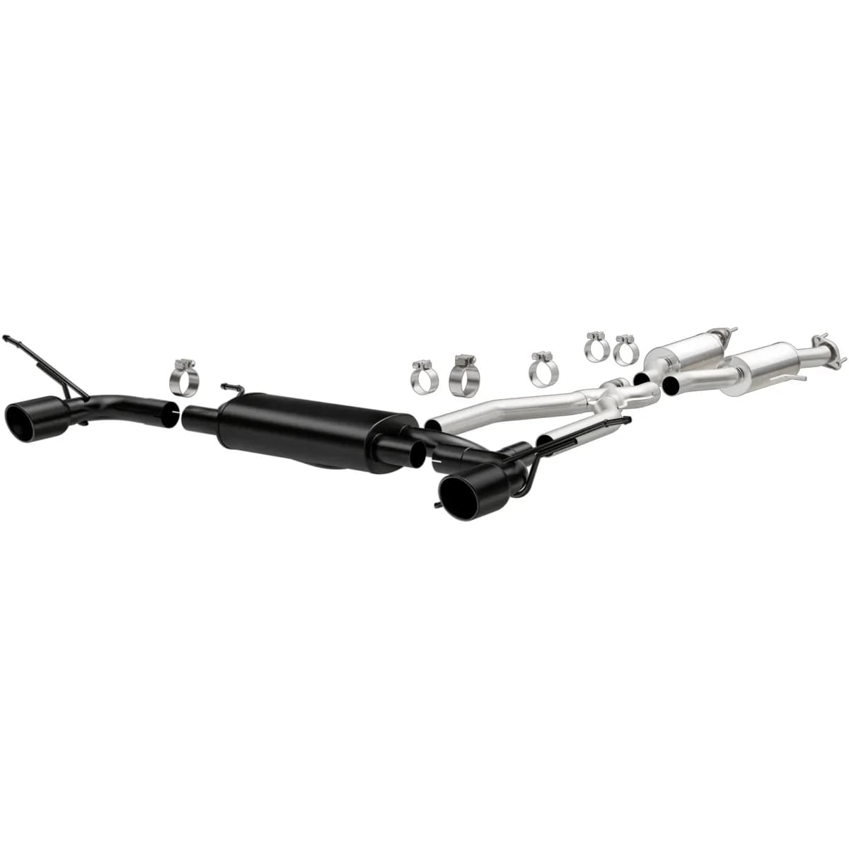 2011-2016 Jeep Grand Cherokee V8 5.7L/V6 3.6L Exhaust Cat-Back Stainless Steel with a Black Coat finish