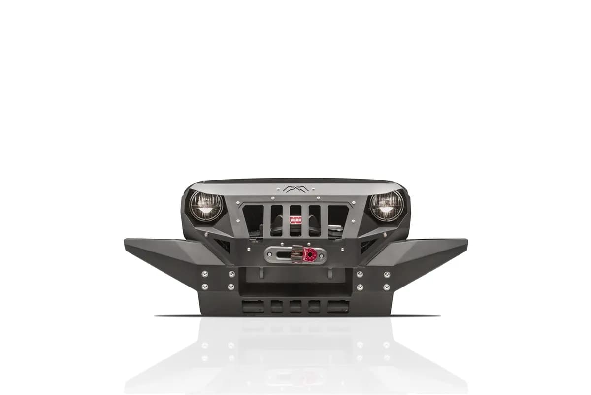 Grumper Grill/Front Bumper; Combines Both Grille And Bumper; 2 Stage Matte Battle Powdercoat;