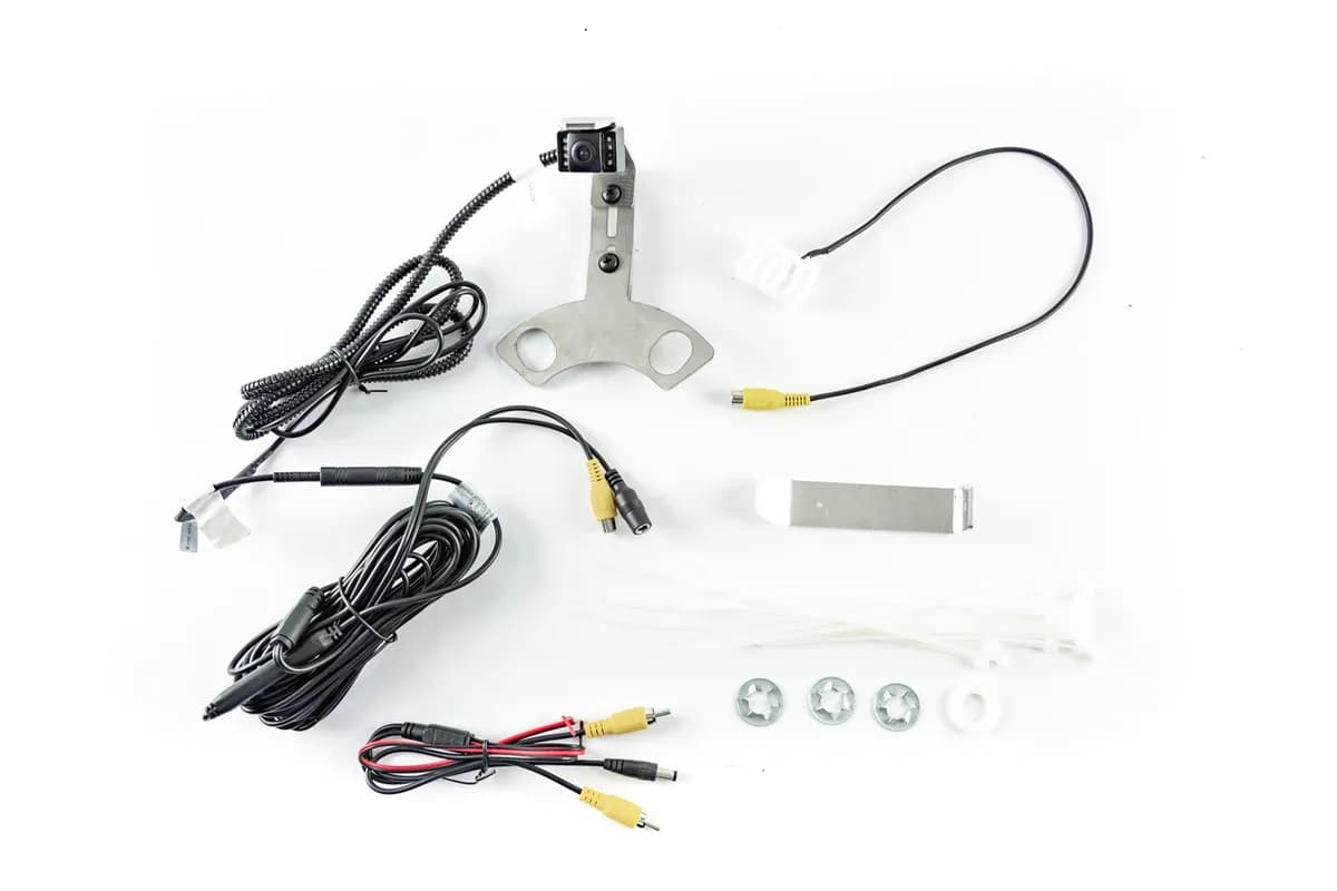 SummitView™ For Jeep® Rear Vision System w/Infrared Camera; JL w/Aftermarket Display; JK w/6.1in. Factory Display; Stainless Steel Rear Tire Mount; Parking Gridlines Available;