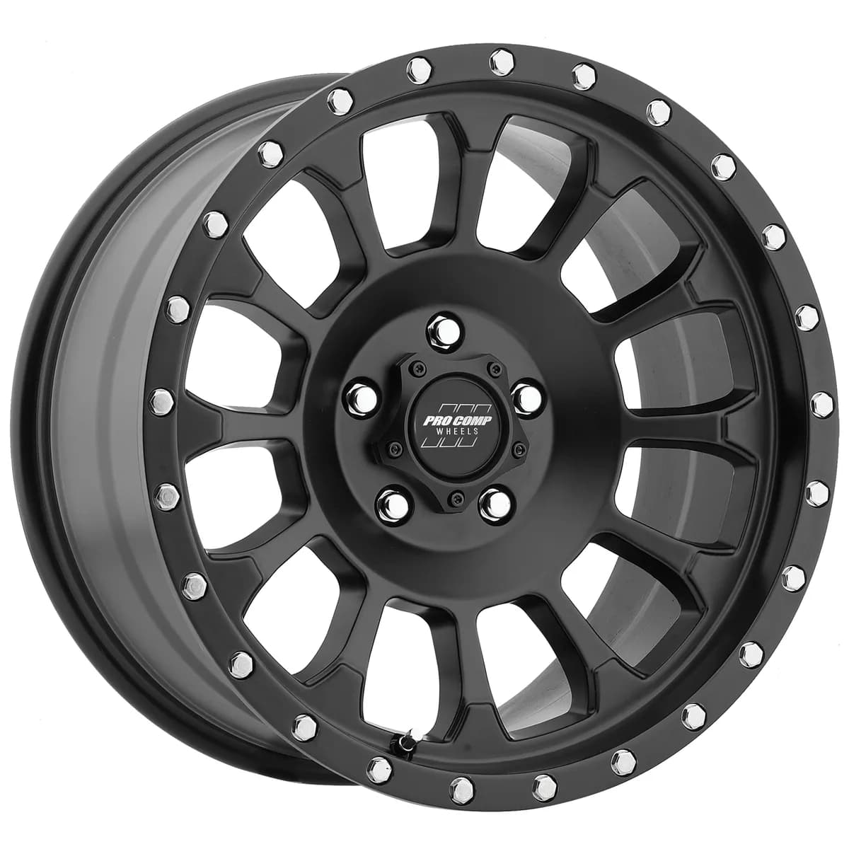 Pro Comp 5034-8973 Rockwell Satin Black 18x9 5x5 5BS Offset 0mm Cap P/N 503432700