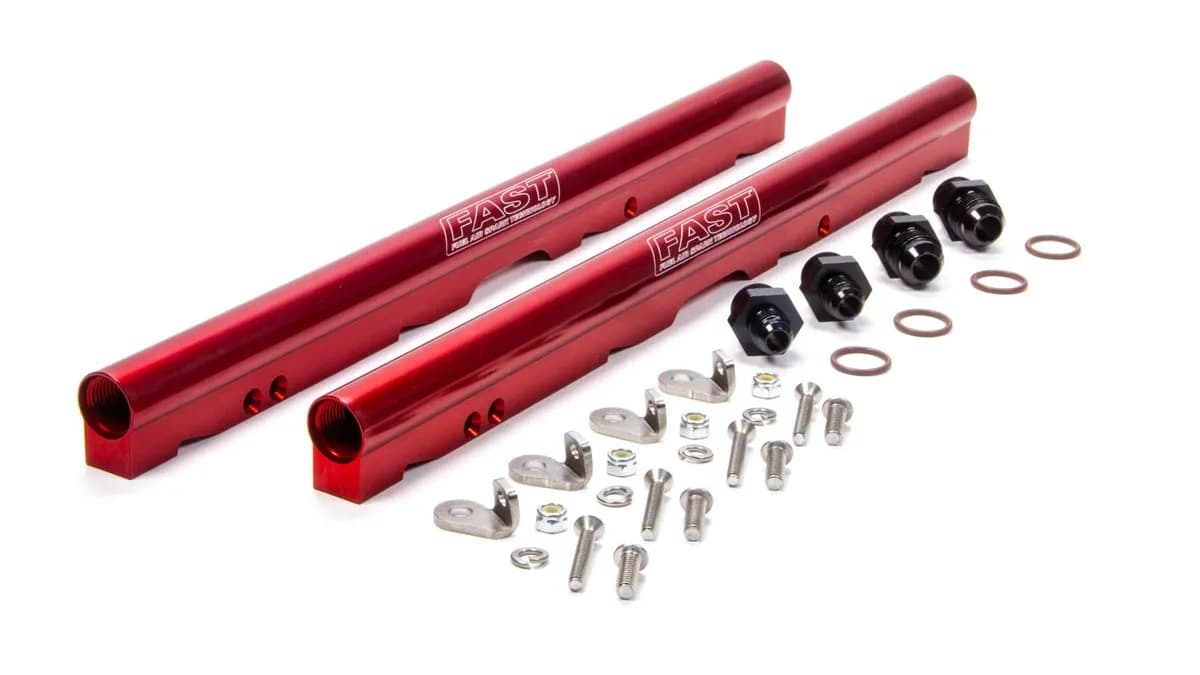 FAST 146033-KIT Red Billet Fuel Rail Kit for LS2 LSXr 102mm Intake Manifolds