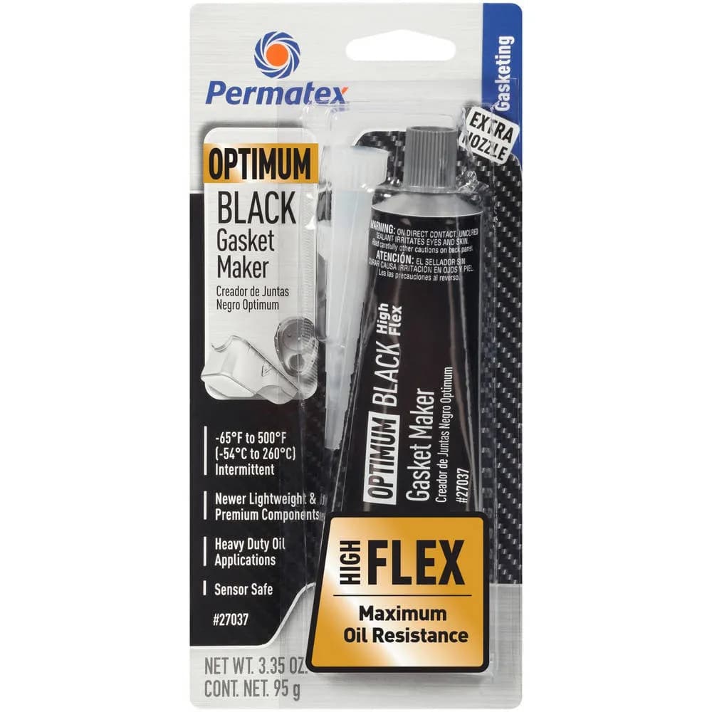 Optimum Easy Disassembly Black Rtv Silicone Gasket Maker Max Flex 3oz Tube c