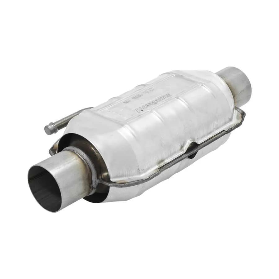 Catalytic Converter Universal-Fit 225 Series Enhanced Duty 3.00in IN / 3.00in OUT: ea Oval Body 16.00in Length 49-State Stainless Steel