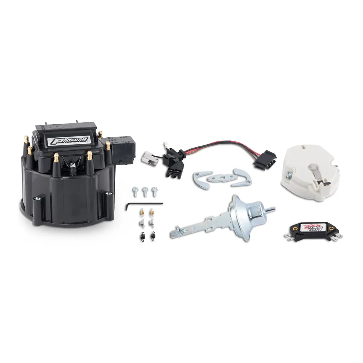 Engine Distributor Tune-Up Kit Fits GM HEI V8 Dist w/Internal Coil Black Cap Proform