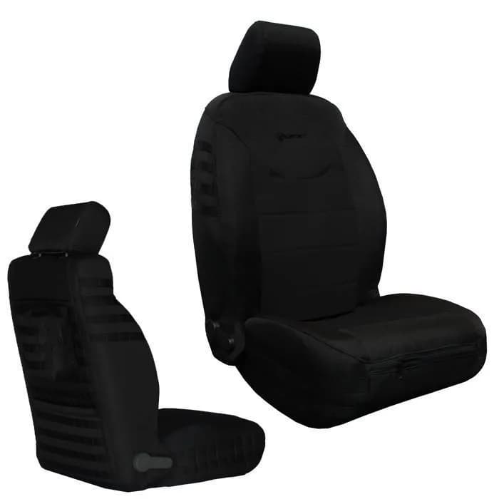 Front Tactical Seat Covers For Jeep® Wrangler JK & Jku 2013-18 Bartact (Pair) w/ Molle - SRS Air Bag Compliant