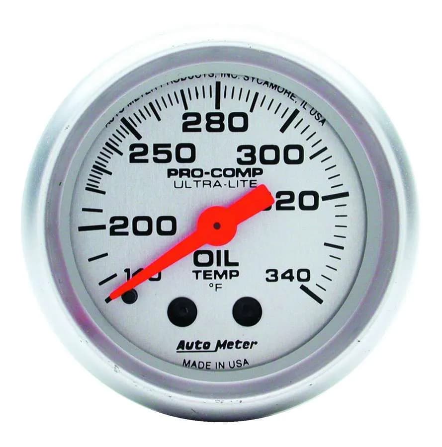 Gauge, Oil Tank Temp, 2 1/16", 140-340?F, Mechanical, Ultra-Lite