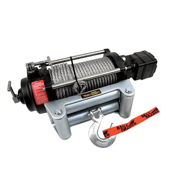 9000 LB Hydraulic Winch 14 C.I. Hydraulic Motor w/Roller Fairlead 100 Foot Cable H9000 Mile Marker