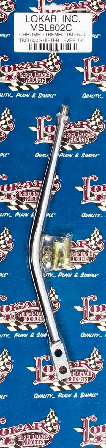 Manual Transmission Shifter Lever; Chrome Finish; Fits w/Tremec/Borg Warner TK500/TK600 And Magnum; Incl. 8mm Socket Head Cap Screws; 12 in.;