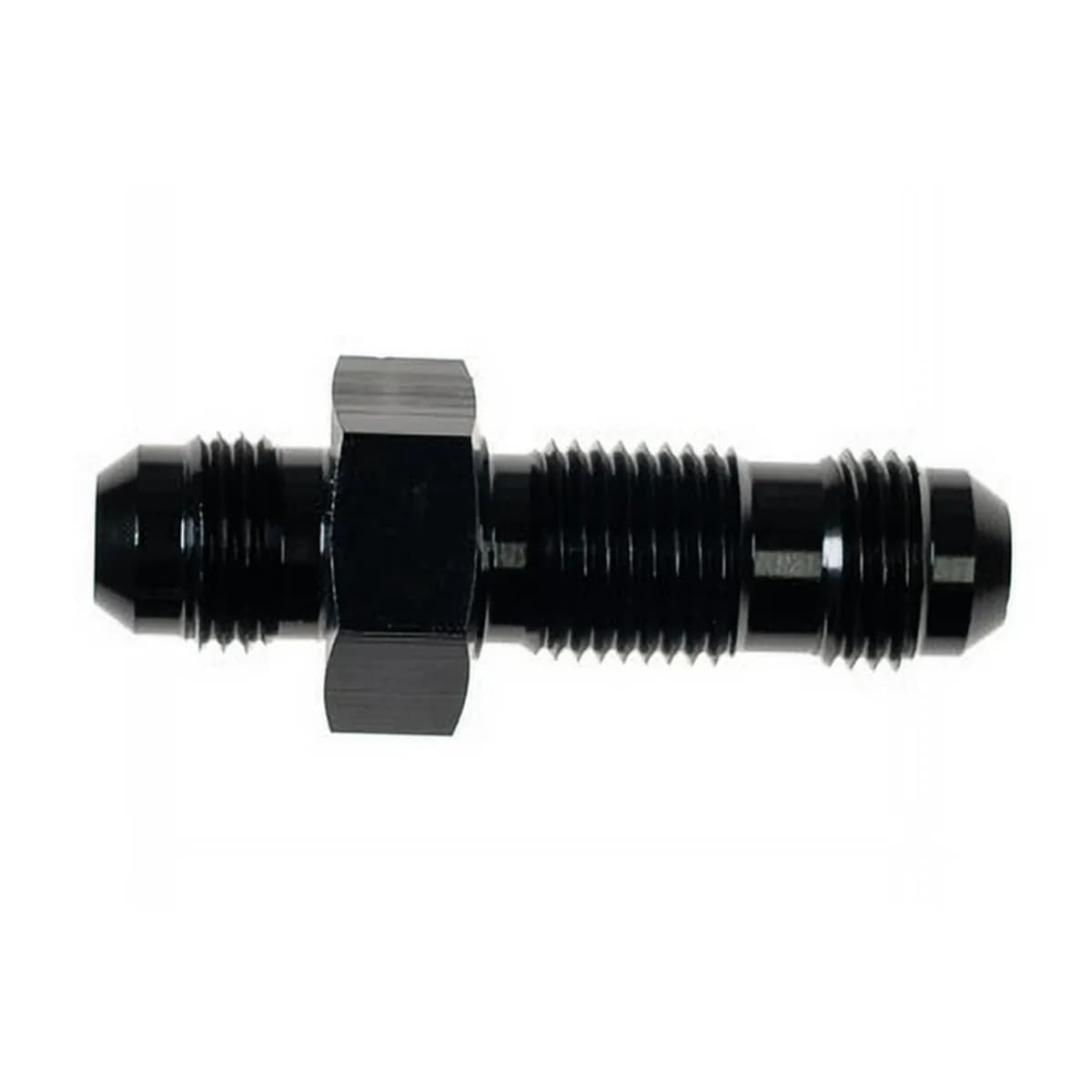 12AN Bulkhead Adapter Straight Male Male Black