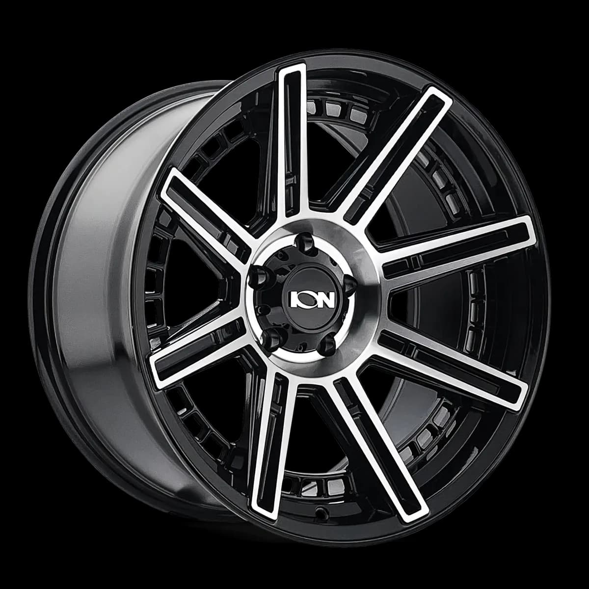 Ion 149 Gloss Black Machined 20x10 8-165.1 -24mm 125.2mm 149-2181b