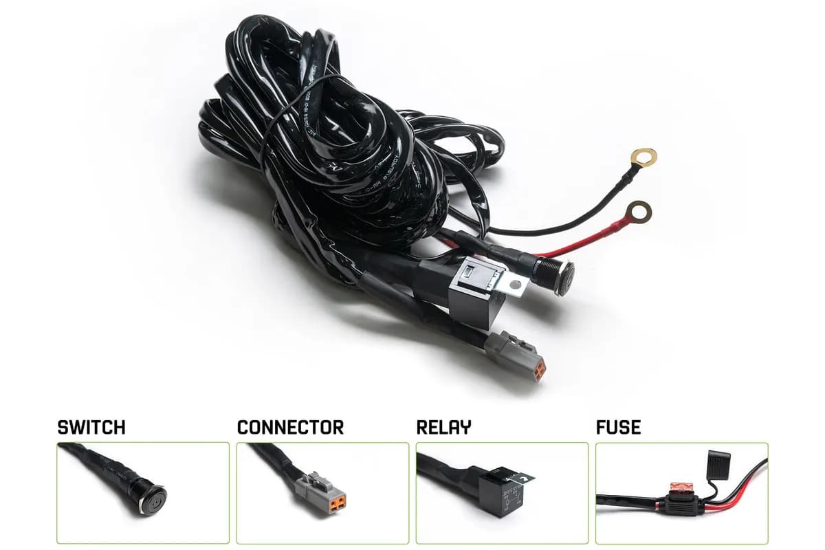 DV8 Offroad 60 AMP Wire Harness w/ Switch & DTP Connector