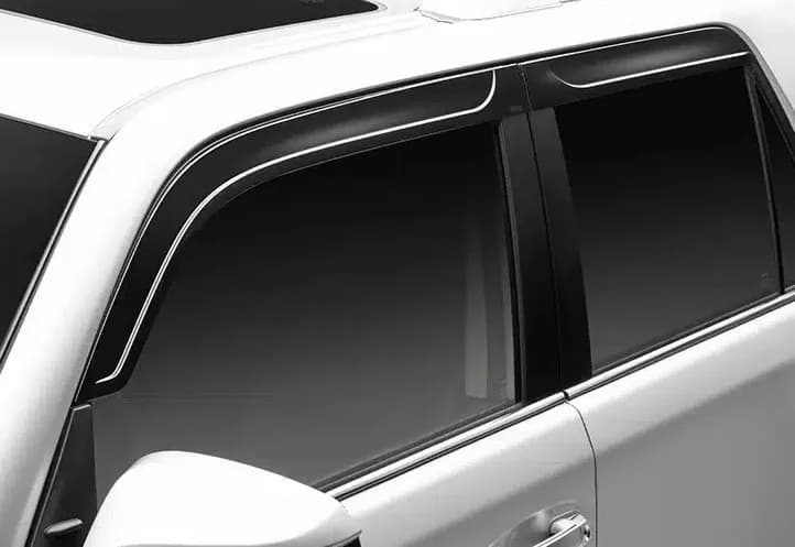 Husky Liners 2884029 Low Profile Ventvisor Deflector; Smoke with Chrome Trim; Outside Mount; 4 pc.