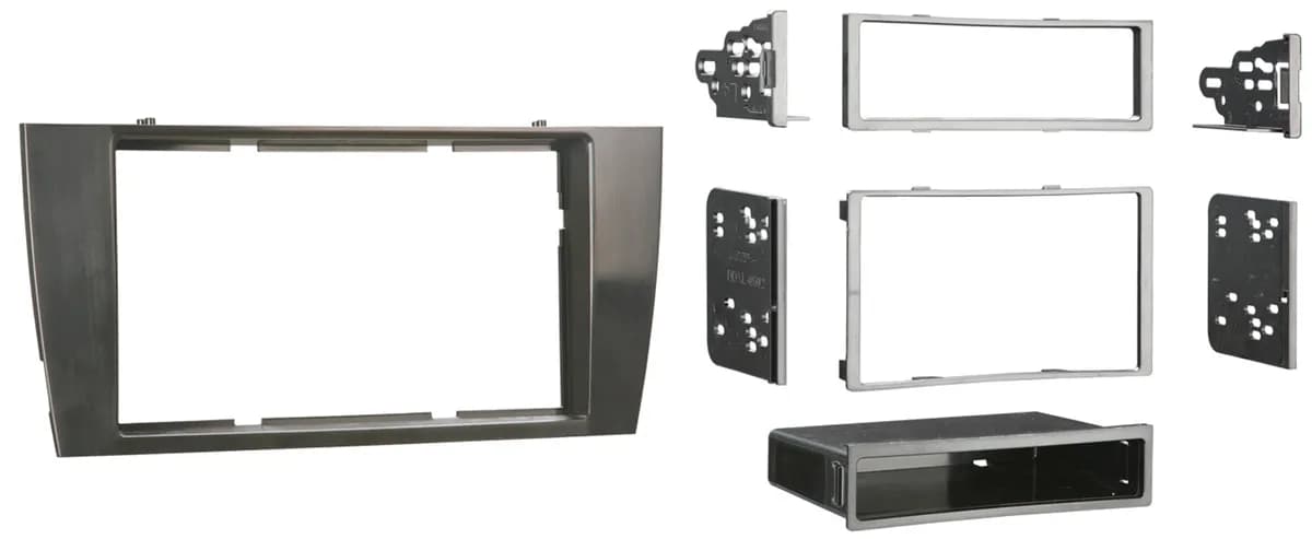 TURBOKits; Radio Installation Kit; Incl. Instructions/Hardware; For Double DIN/Two Single DIN; Gray;