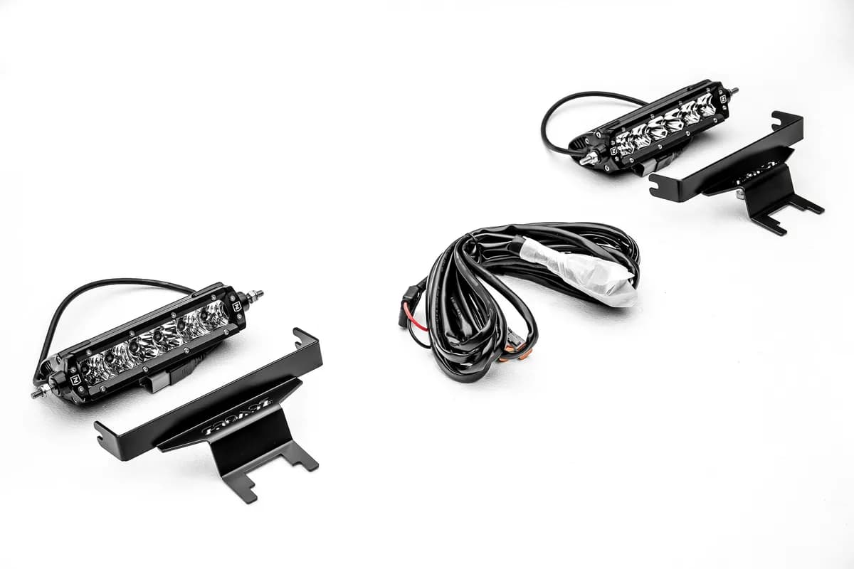 ZROADZ Rear Window Mounting Bracket Kit w/two 6in LED Lights and Wire Harness - JL