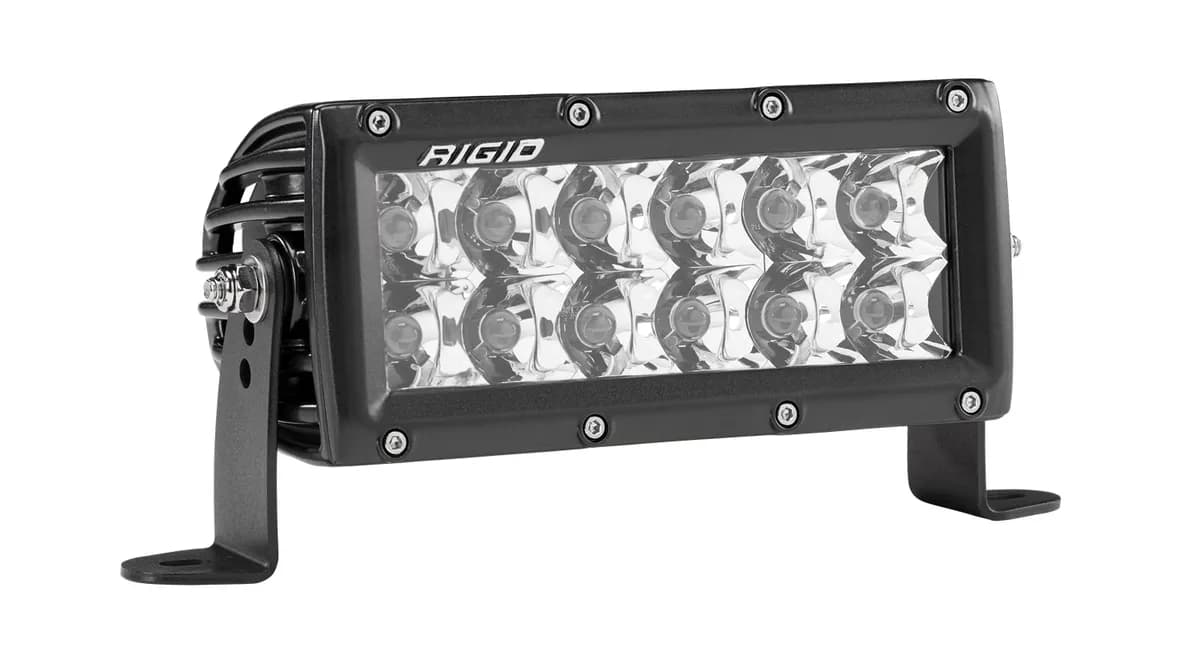 Rigid E-Series Pro LED Light, Spot Optic, 6 Inch, Black Housing