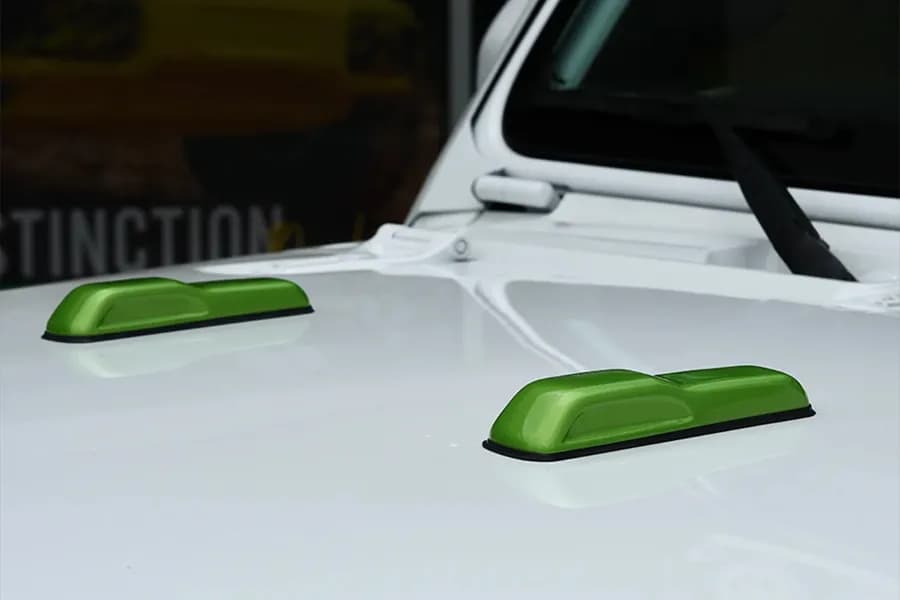 Distinction Applied 2018 - 2025 Jeep Wrangler Gladiator Jeep Wrangler JL / Gladiator Hood Bumper Cover- Mojito Green DA_JL_HBMPR_PGE