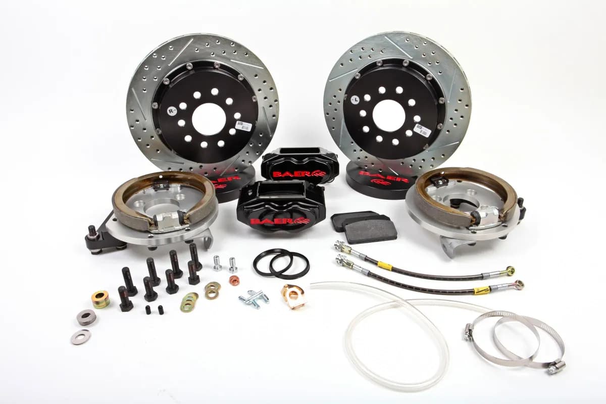 Brake System 13 Inch Rear SS4+ w/Park Brake Black 64-72 GM A Body BAER Brakes
