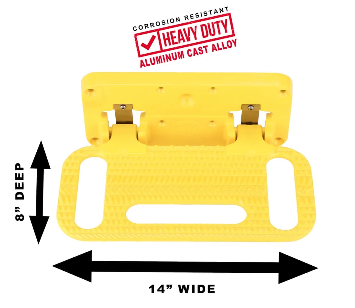 CARR - 194017 - HD Mega Step Hitch Mount; Non LED Step Surface; XP7 Safety Yellow; Single