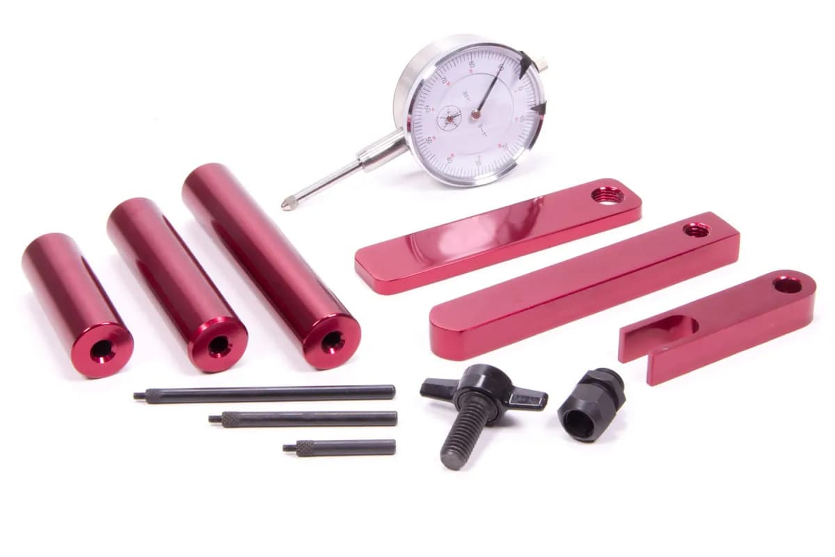 Pinion Depth Setting Tool Universal Dial Indicator 0-1.000 Inch Range Reads in 0.001 Increment Billet Aluminum Red Anodized Proform