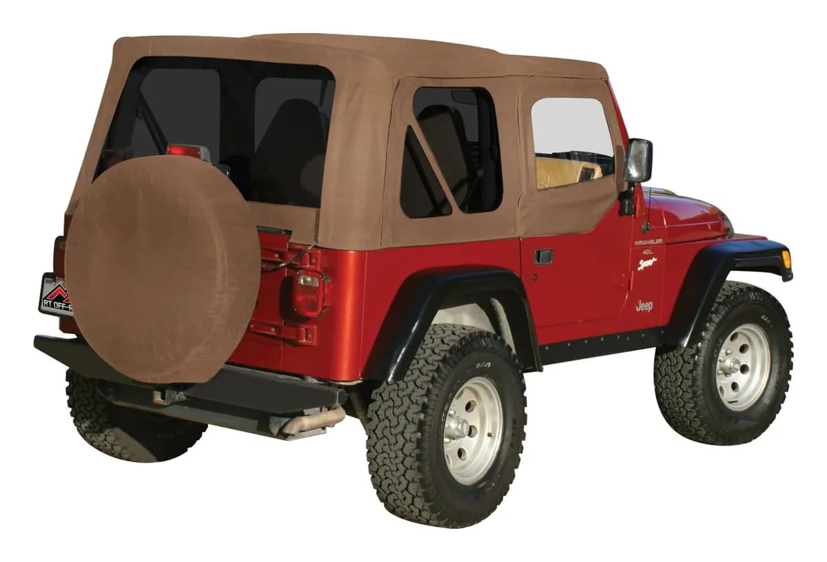 1997-2006 Wrangler YJ w/ Half Steel Doors; Spice Denim; Includes frames soft upper doors tinted windows & hardware