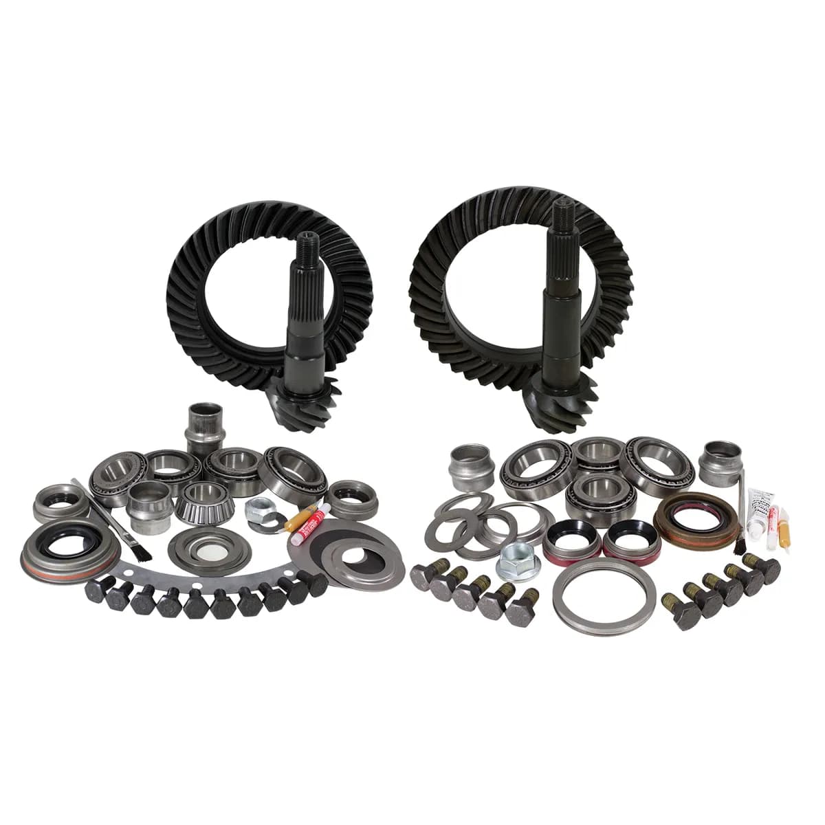 USA Standard Gear & Install Kit package for Jeep TJ with D30 front & Model 35 rear, 4.56 ratio.