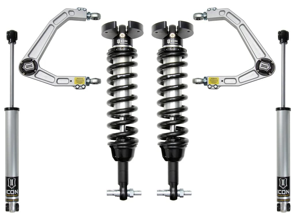 ICON 2019-2026 Chevrolet Silverado 1500/GMC Sierra 1500, 1.5-3.5" Lift, Stage 2 Suspension System, Billet